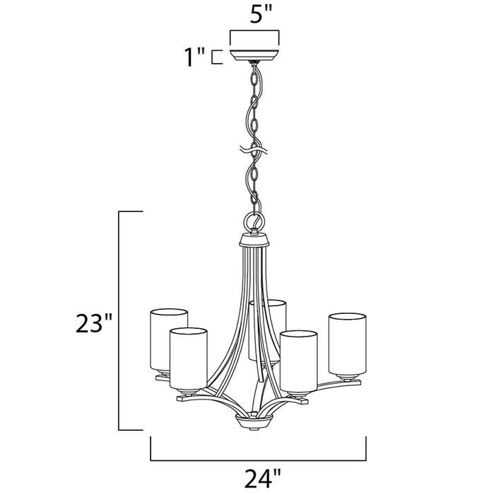 Maxim 20035 Deven 5-lt 24" Chandelier