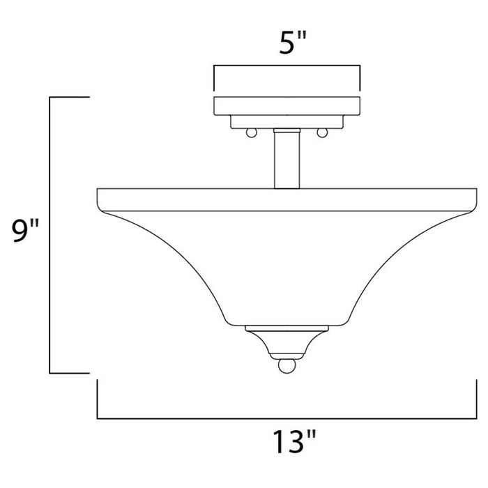 Maxim 20091 Aurora 2-lt 13" Semi-Flush Mount