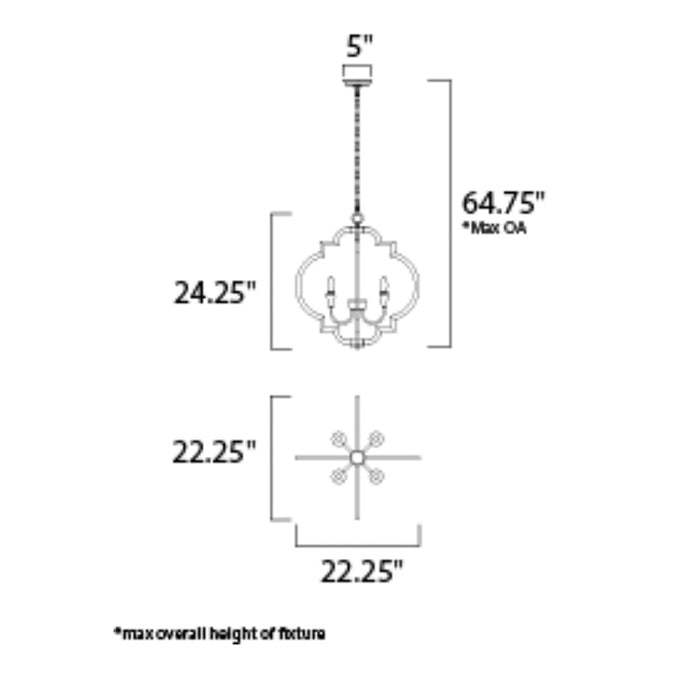 Maxim 20293 Crest 4-lt 22" Chandelier