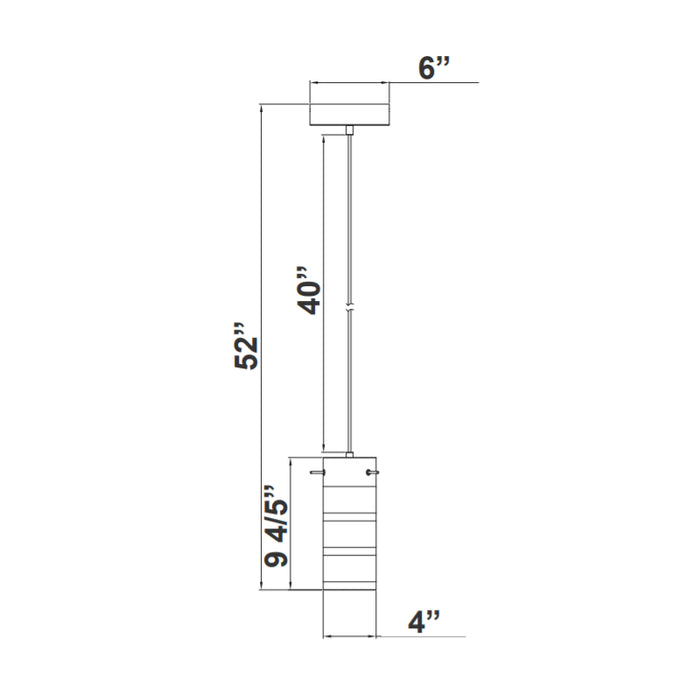 Westgate LCFB 4" 1-lt LED Pendant