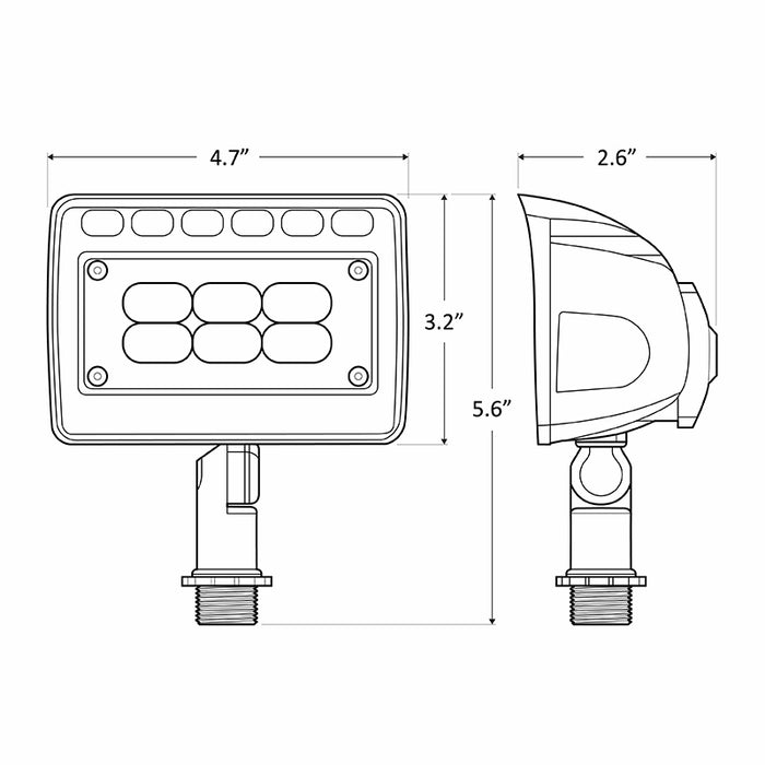Westgate LF4 6W 12V Integrated LED Wall Wash Light, 3000K