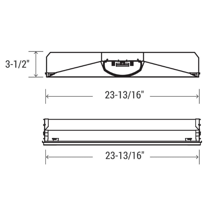Elite 22-OEVHP-LED-ML-CCT 2x2 Shallow Plenum Recessed LED Troffer, CCT Selectable