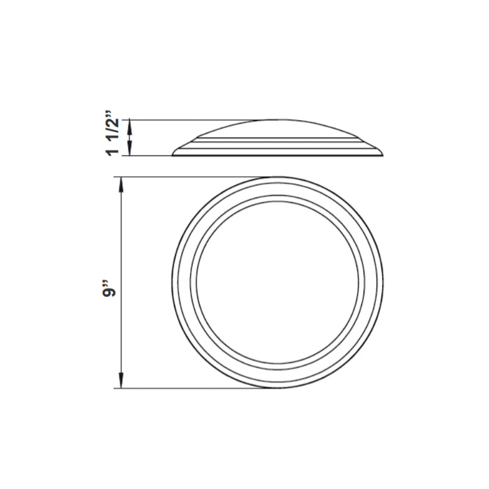 Westgate DLS8 9" 20W LED High-Performance Disc Light, CCT
