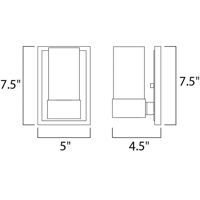 Maxim 23071 Silo 1-lt 8" Tall Wall Sconce