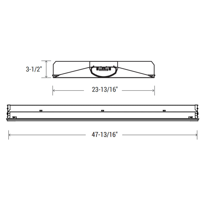 Elite 24-OEVHP-LED-ML-CCT 2x4 Shallow Plenum Recessed LED Troffer, CCT Selectable