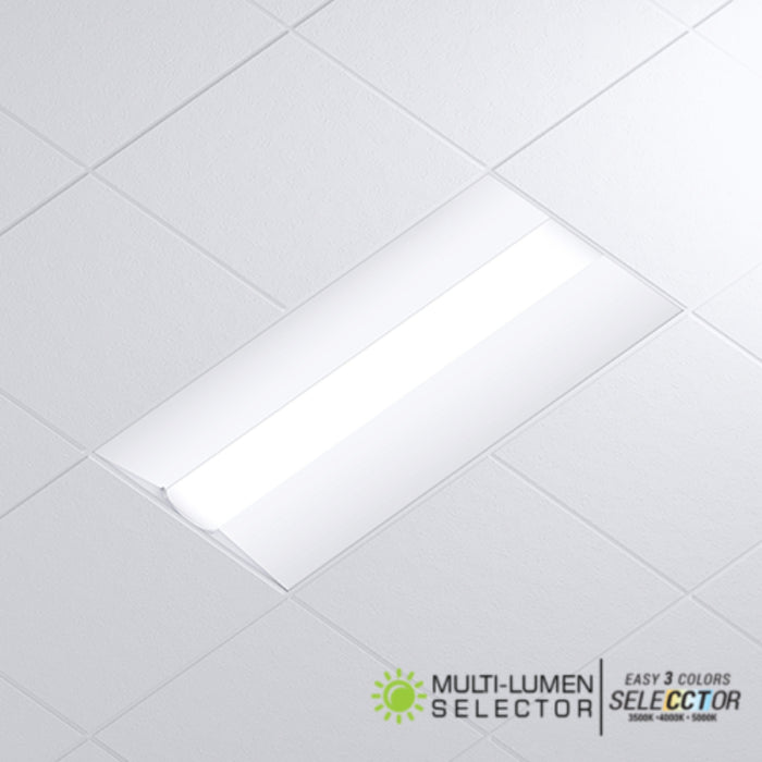 Elite 24-OEVHP-LED-ML-CCT 2x4 Shallow Plenum Recessed LED Troffer, CCT Selectable