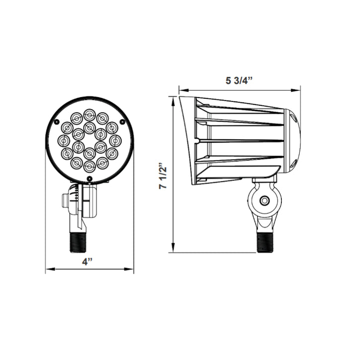 Westgate FLV12 24W LED Landscape Flood Light, 3000K