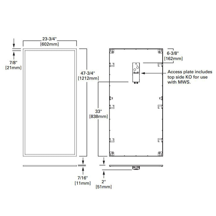 Metalux FPanel 2x4 59W LED Flat Panel