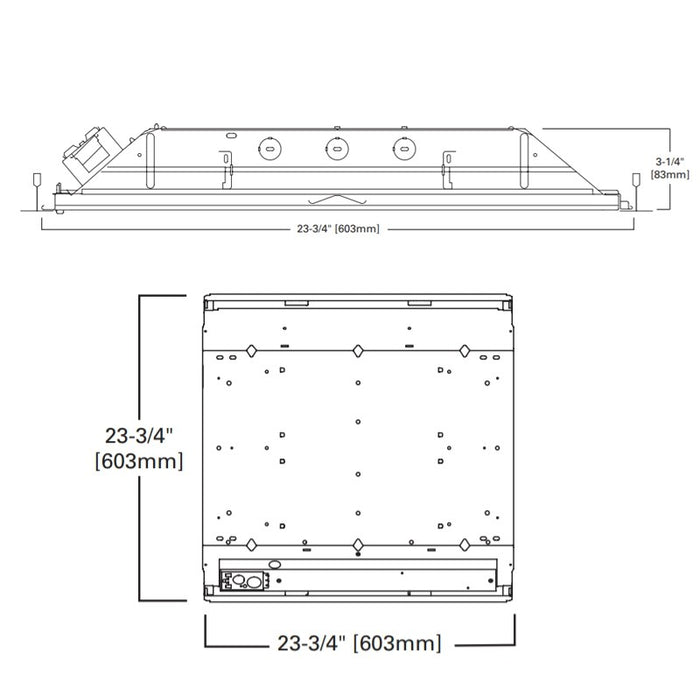 Metalux GR 2x2 29.9W Lensed LED Recessed Troffer