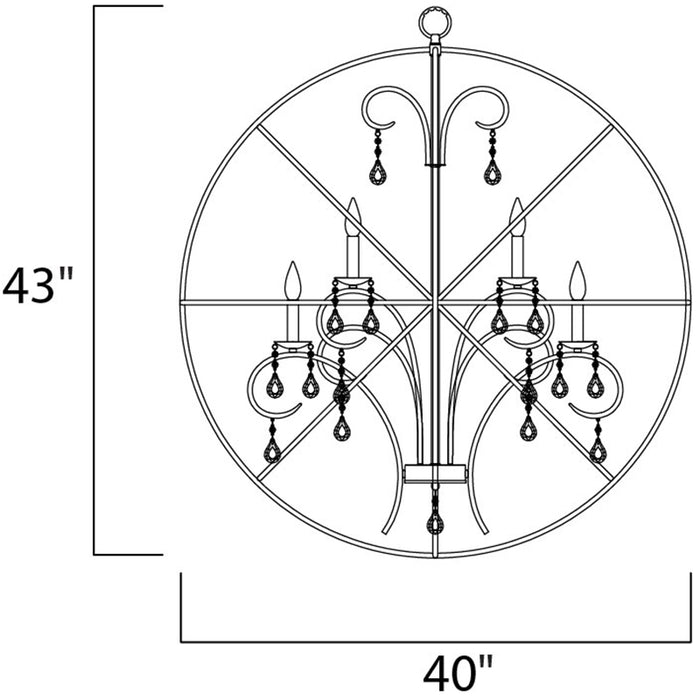 Maxim 25147 Orbit 12-lt 40" Pendant