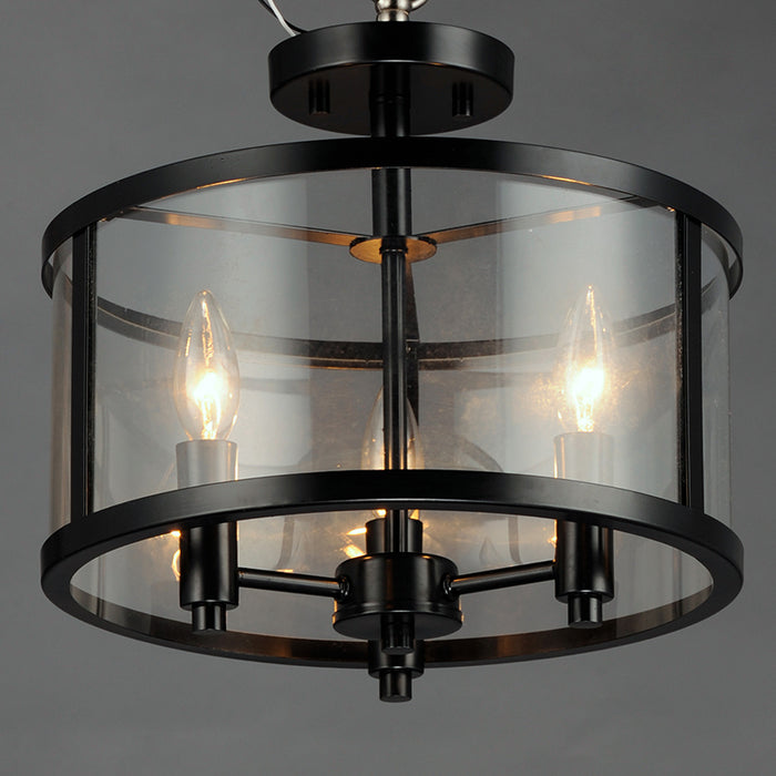 Maxim 25250 Sentinel 3-lt 13" Semi-Flush Mount