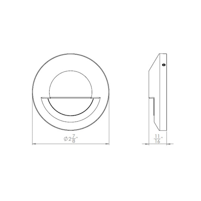 WAC 2541 2" LED Surface Mount Step Light