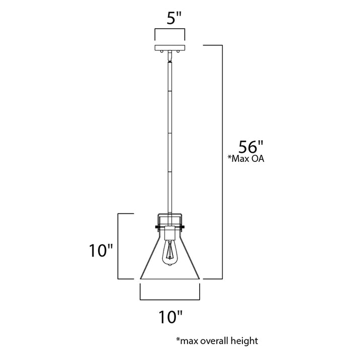 Maxim 26115 Seafarer 1-lt 10" Pendant