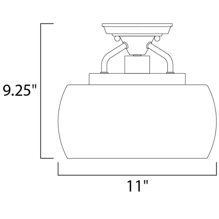 Maxim 26129 Goblet 1-lt 11" Semi Flush Mount