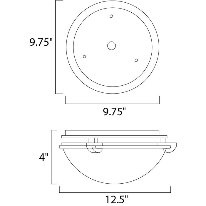 Maxim 2680 Malaga 2-lt 13" Flush Mount