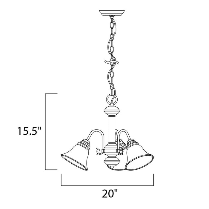 Maxim 2697MR Malaga 3-lt 20" Chandelier