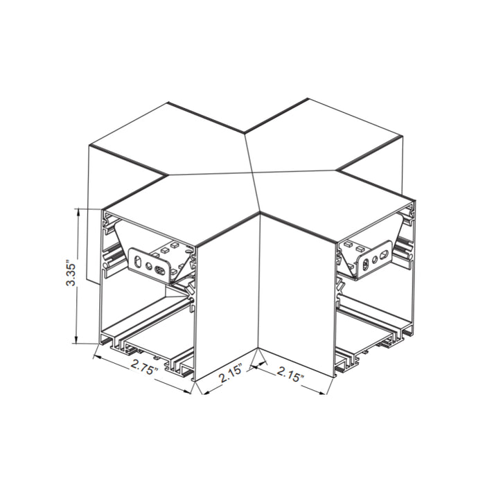 Westgate SCX X Section Corner Fixture Modules, CCT Selectable