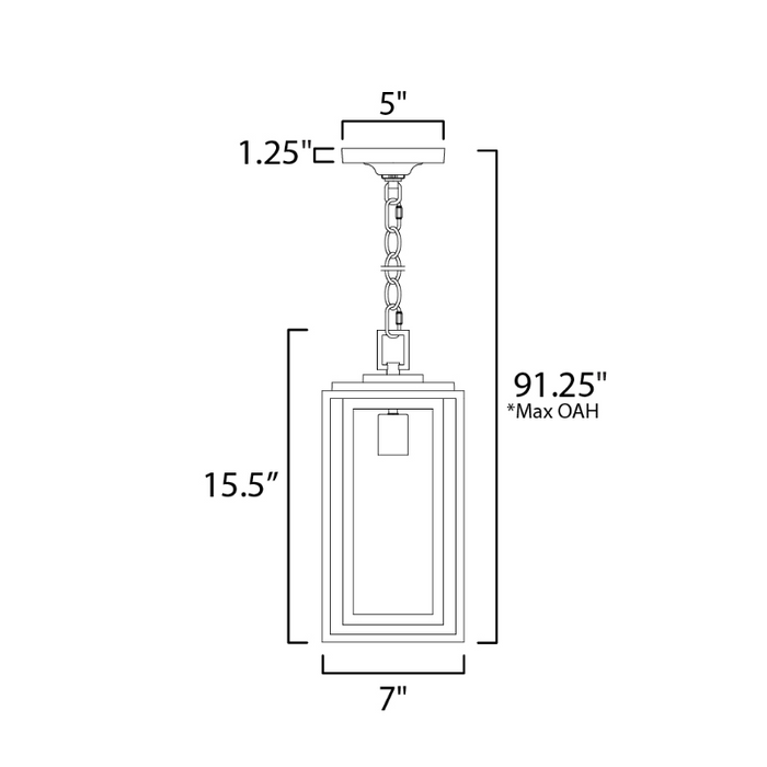 Maxim 3039 Cabana 1-lt 7" Outdoor Pendant