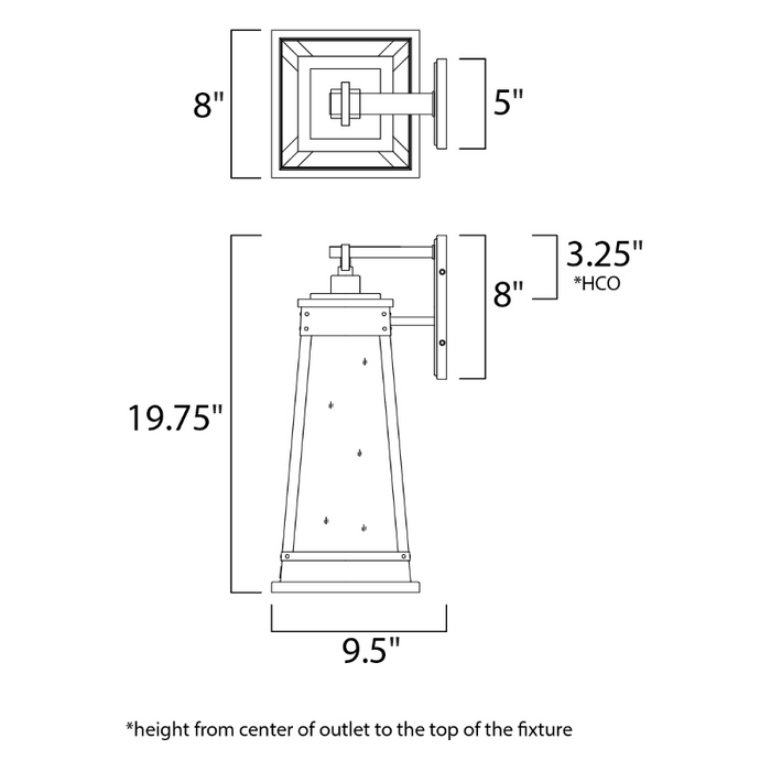 Maxim 3045 Schooner 1-lt 20" Tall Outdoor Wall Sconce