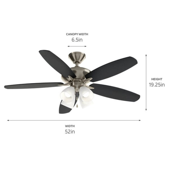 Kichler 330162 Renew Premier 52" Ceiling Fan with LED Light Kit
