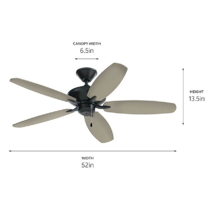 Kichler 330164 Renew Energy Star 52" Ceiling Fan