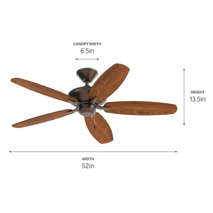 Kichler 330165 Renew Patio 52" Outdoor Ceiling Fan