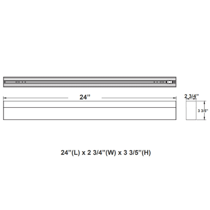 Westgate SCX 2FT 2-3/4"20W LED Linkable Linear Light, CCT Selectable, Up to 2390 Lm. Drop Lens, 120-277V