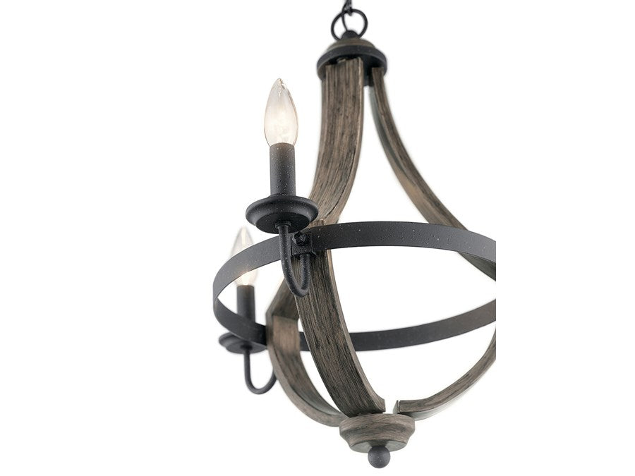 Kichler 34818 Merlot Small 3-lt Wine Barrel Chandelier