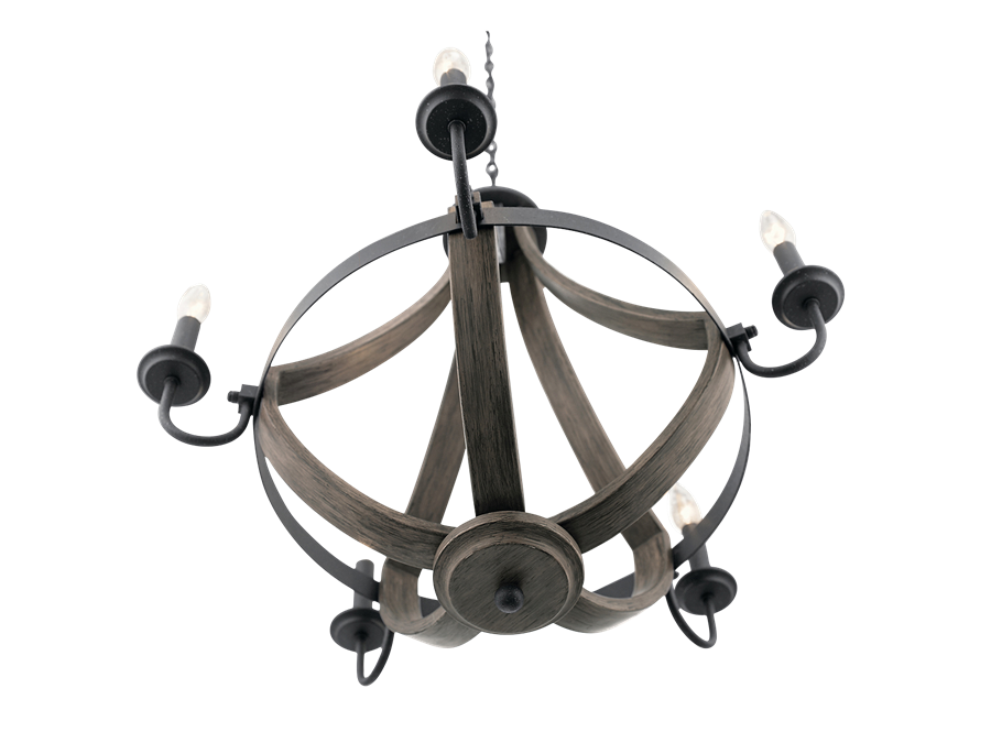 Kichler 34819 Merlot Medium 5-lt Wine Barrel Chandelier