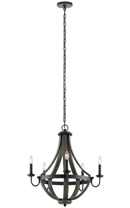 Kichler 34819 Merlot Medium 5-lt Wine Barrel Chandelier