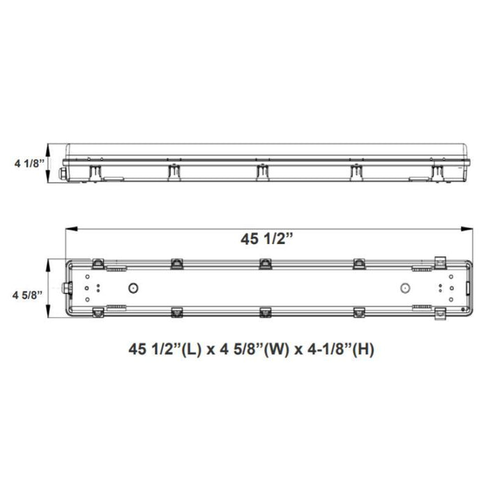 Westgate LLVT2 4FT 46W LED Linear Vapor Light, CCT