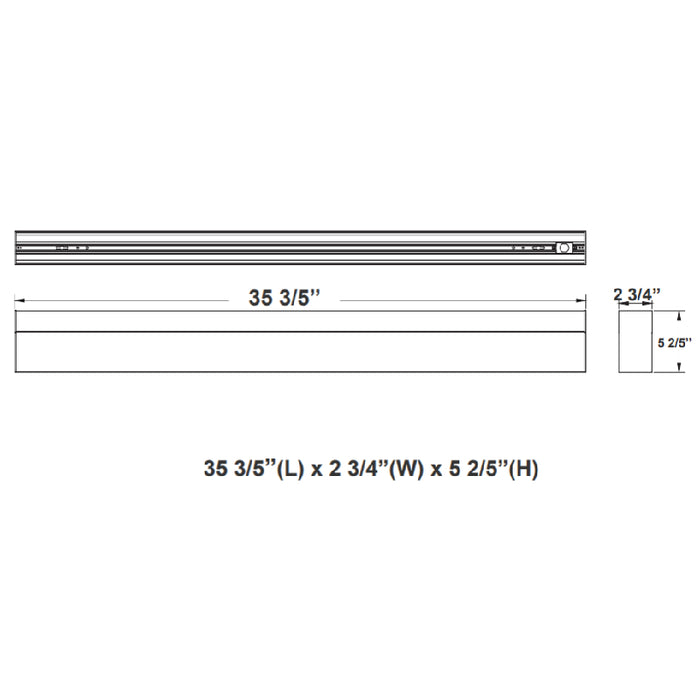 Westgate SCX 3FT 30W 2-3/4" LED Linkable Linear Light, CCT Selectable, Up to 3511 Lm, Drop Lens, 120-277V