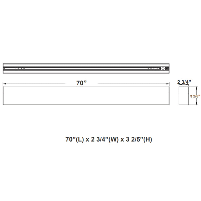Westgate SCX 6FT 2-3/4" LED Linear Lights, CCT Selectable, Up to 7102 Lm, Drop Lens Direct , 120-277V