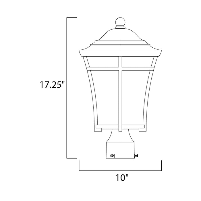 Maxim 3800 Balboa DC 1-lt 17" Tall Outdoor Post Mount