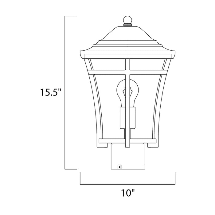 Maxim 40160 Balboa VX 1-lt 16" Tall Outdoor Pole/Post Lantern