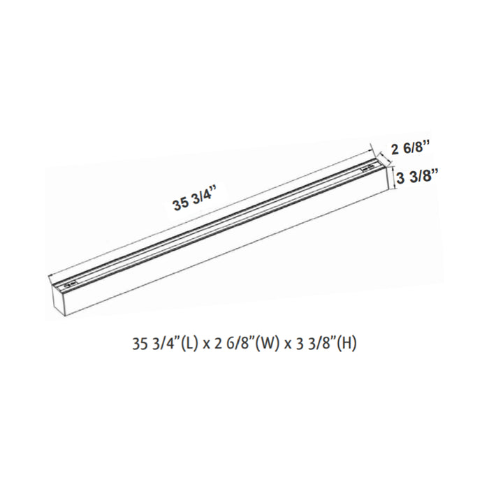 Westgate SCX 3FT, 2-3/4" 30W LED Indirect Linear Light, CCT Selectable, 0-10V Dimmable, 120-277V