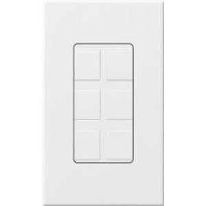 Lutron NT-6PF Field Customizable 6-Port Nova T Frame With Blanks
