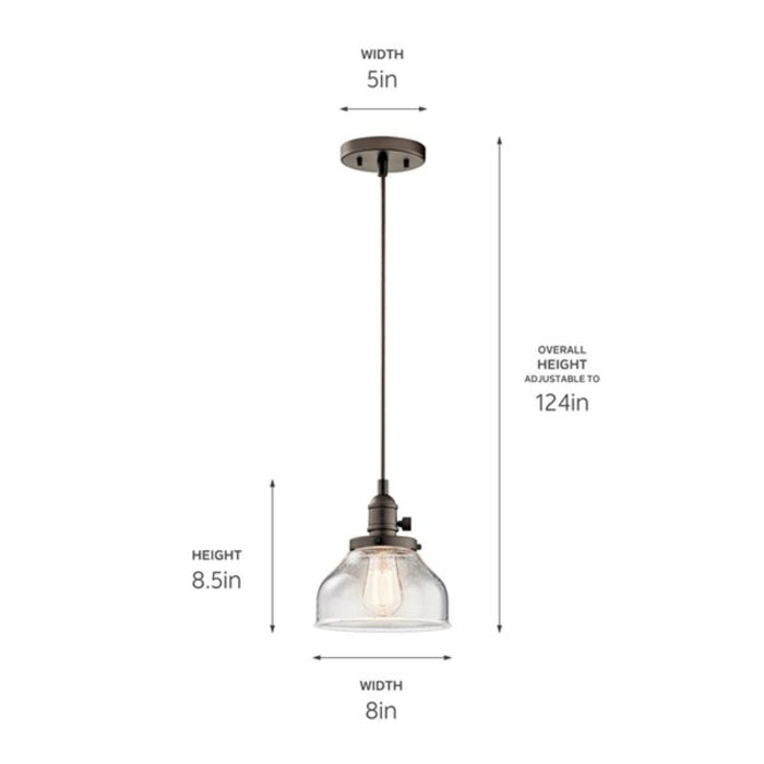 Kichler 43850 Avery 1-lt 5" Mini Pendant