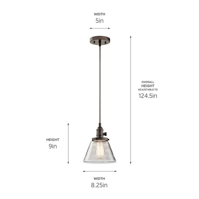 Kichler 43851 Avery 1-lt 8" Mini Pendant