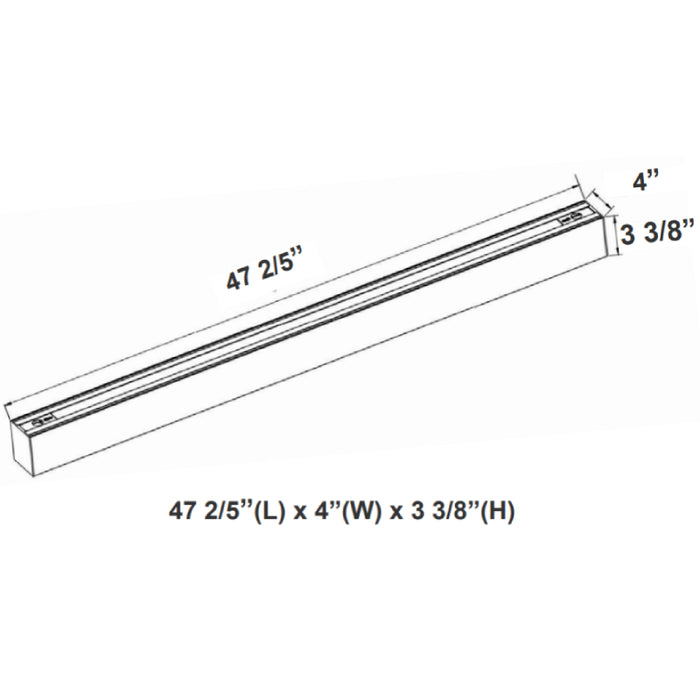 Westgate SCX4 4FT 40W 4" Width, LED Wall Wash Linear Light, CCT Selectable, Up to 4954 Lm, Dimmable, 120-277V