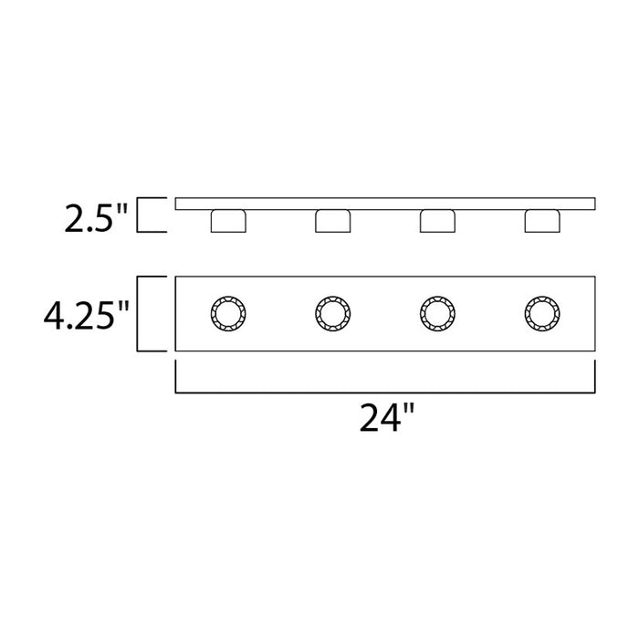Maxim 4454 Essentials 4-lt 24" Bath Vanity Strip Light