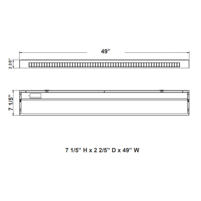 Westgate WCLP 4FT 50W LED Louver Wall Light, CCT