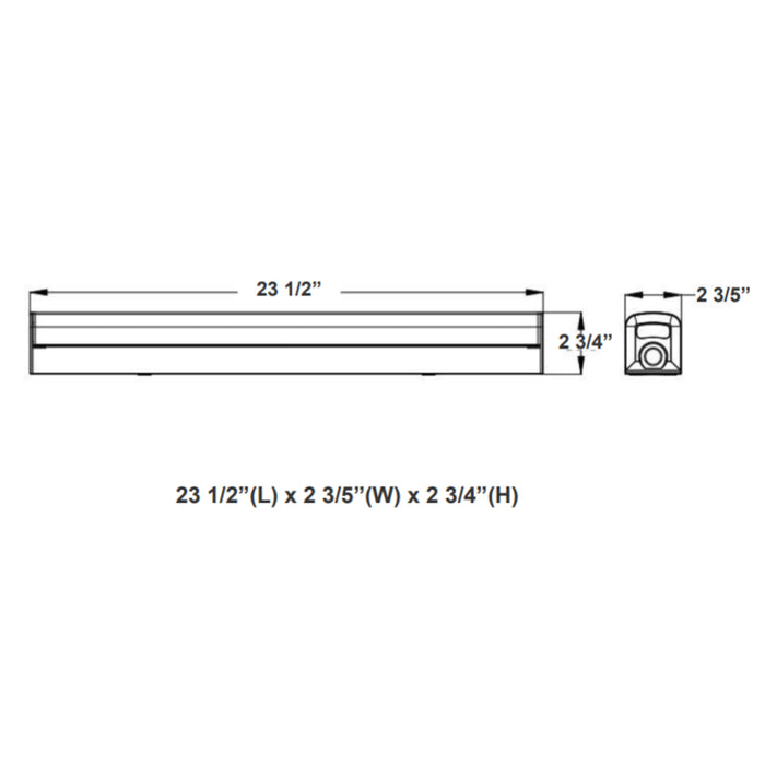 Westgate LSS 2-ft 20W LED Strip Light, Multi-CCT Black Finish
