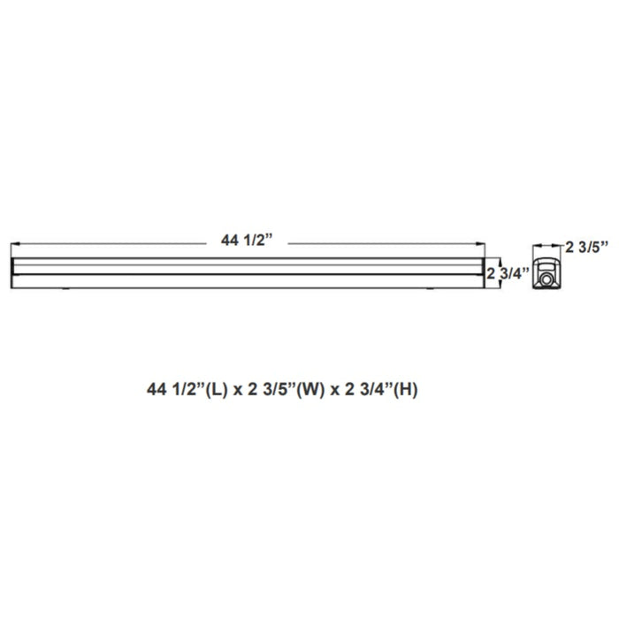 Westgate LSS 4FT 29W/34W/39W/46W LED Strip Light, Multi-CCT Blac Finish