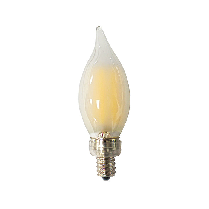 Westgate 5W LED Filament Candelabra Bulb, 4000K, Frosted Bent Tip