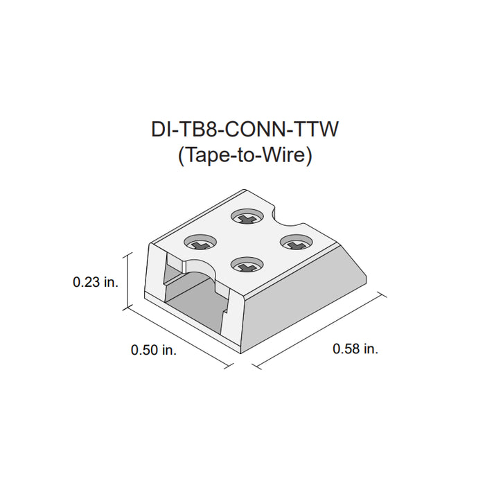 Diode LED DI-TB8-CONN 8mm Tape Light Terminal Block Connector