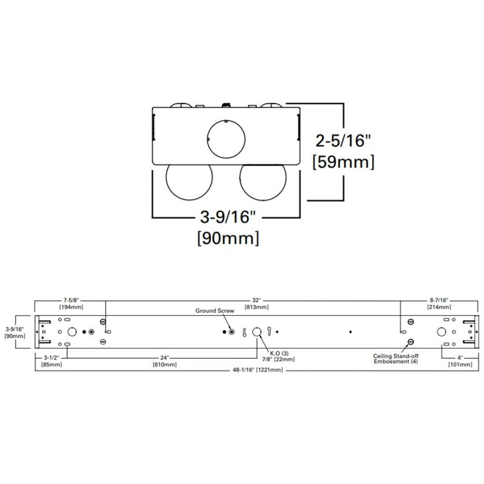 Metalux ST 4-ft 40W LED Dual Lens Strip Light