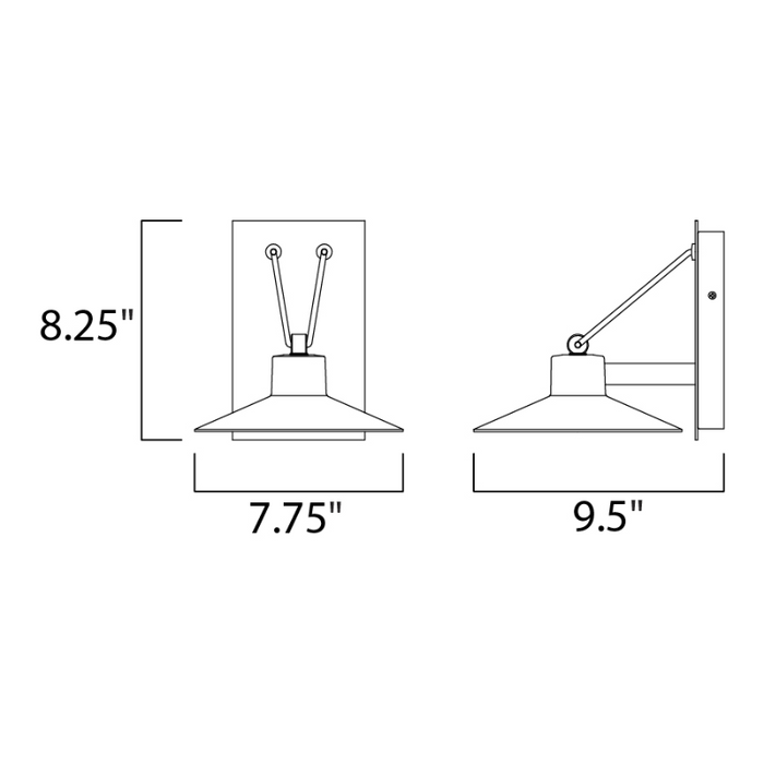 Maxim 54361 Civic 1-lt 8" Tall LED Outdoor Wall Sconce