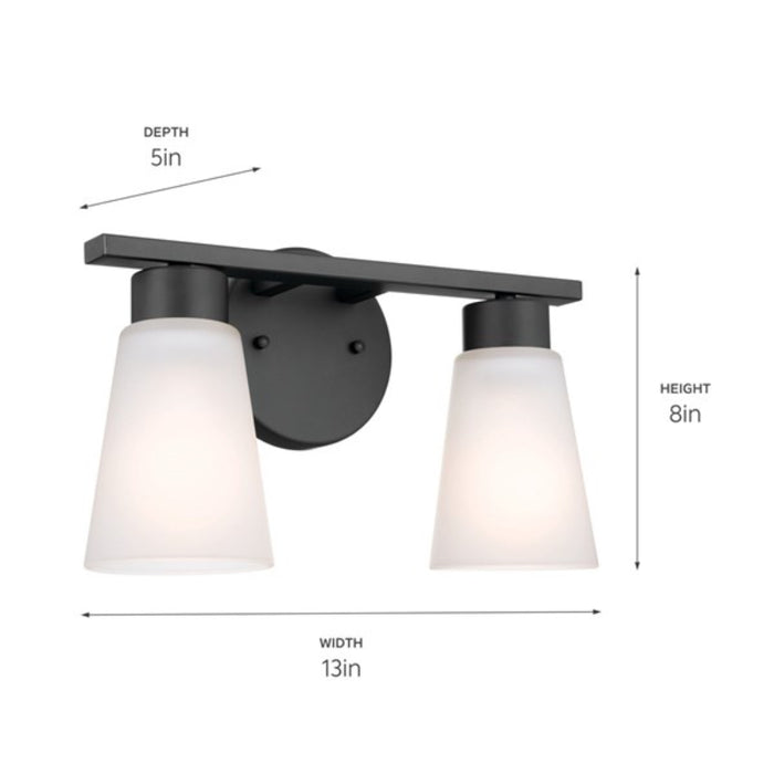 Kichler 55120 Stamos 2-lt 13" Vanity Light