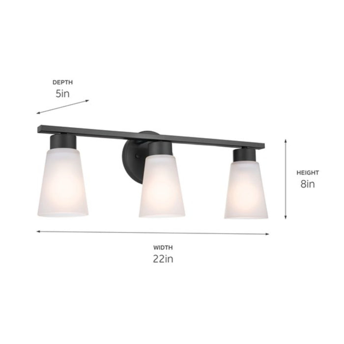 Kichler 55121 Stamos 3-lt 22" Vanity Light
